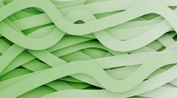 Grön abstrakt papercut bakgrund med skuggor, vektor sjuk — Stock vektor