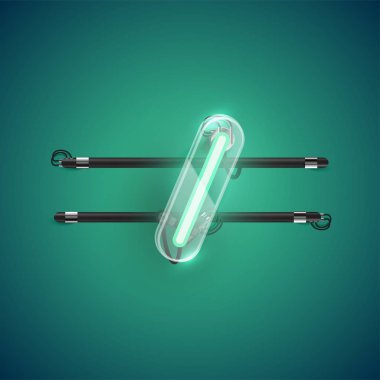 Plastik kılıflı gerçekçi neon / çizgi karakteri, vekto