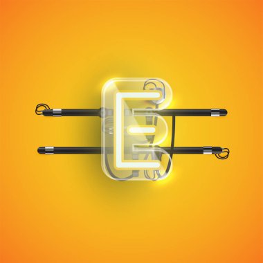 Plastik kılıflı gerçekçi neon karakter.