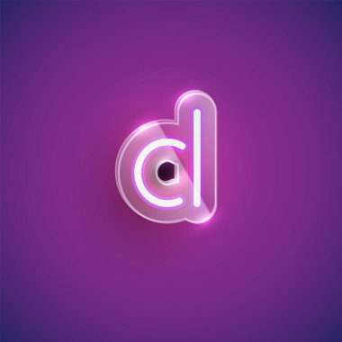 Plastik kılıflı gerçekçi neon karakter.