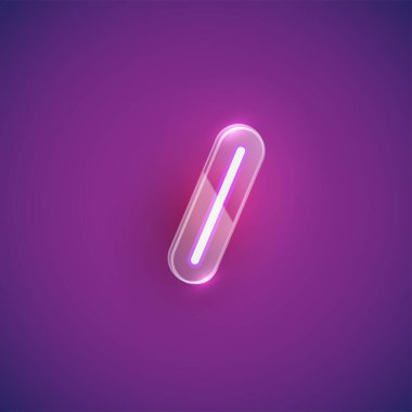 Plastik kılıflı gerçekçi neon / çizgi karakteri, vekto