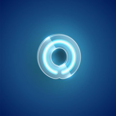 Plastik çantalı gerçekçi neon karakter, illu vektörü.