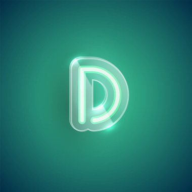 Plastik kılıflı gerçekçi neon karakter.