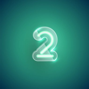 Plastik kutulu gerçekçi neon 2 karakter, illu vektörü