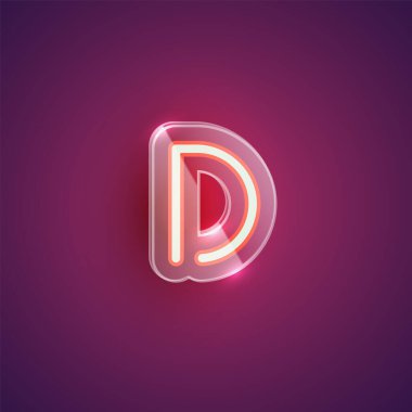 Plastik kılıflı gerçekçi neon karakter.
