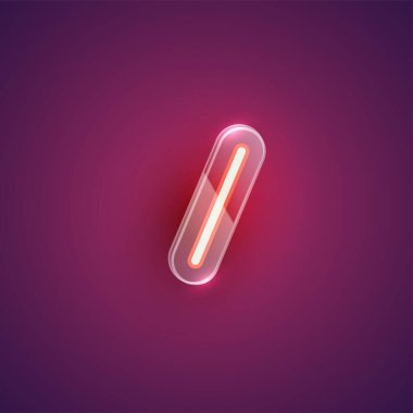 Plastik kılıflı gerçekçi neon / çizgi karakteri, vekto