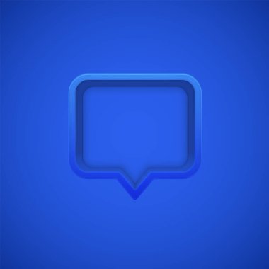 Renkli 3d gerçekçi konuşma balonu, vektör çizim