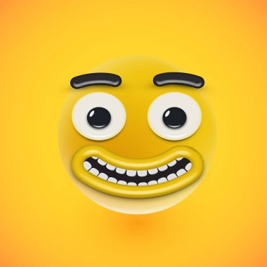 Sarı yüksek detaylı ifade ifadesi, vektör illüstrasyonu