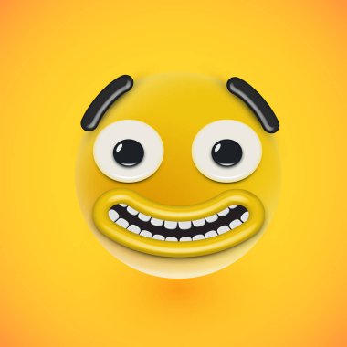 Sarı yüksek detaylı ifade ifadesi, vektör illüstrasyonu