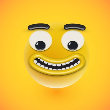 Sarı yüksek detaylı ifade ifadesi, vektör illüstrasyonu