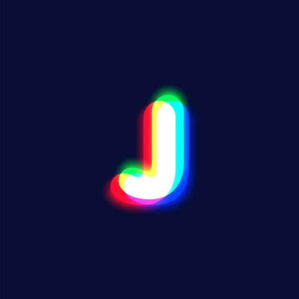 Ρεαλιστικός Χρωματικός Χαρακτήρας Παρέκκλισης Από Ένα Σύνολο Γραμματοσειρών Διανυσματική Απεικόνιση — Διανυσματικό Αρχείο