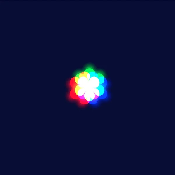 Ρεαλιστική Χρωματική Παρέκκλιση Χαρακτήρα Αστερίσκος Από Μια Γραμματοσειρά Διανυσματική Απεικόνιση — Διανυσματικό Αρχείο