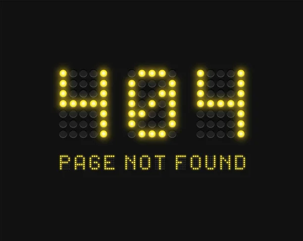 Text 404 Page Found Napsaný Realistickým Pixelovým Písmem Vektorová Ilustrace — Stockový vektor
