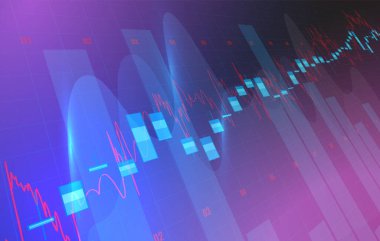 Büyüyen pazarların yüksek ayrıntılı grafikleri, vektör illüstrasyonu