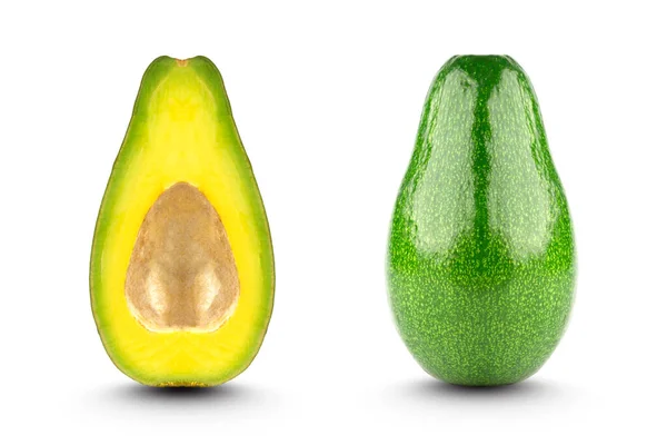 Beyaz arkaplan kırpma noktasında Avokado izolasyonu