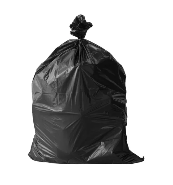 Close Garbage Bag White Background Clipping Path — Stock Photo, Image