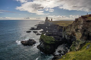 Beautiful view of Londrangar Rocky cliffs in Snaefellsnes Peninsula - Iceland clipart