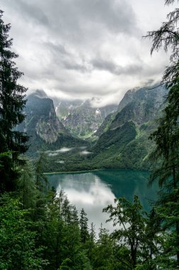 Konigssee Idyllic alpine lake in Berchtesgaden, Bavaria, Germany clipart