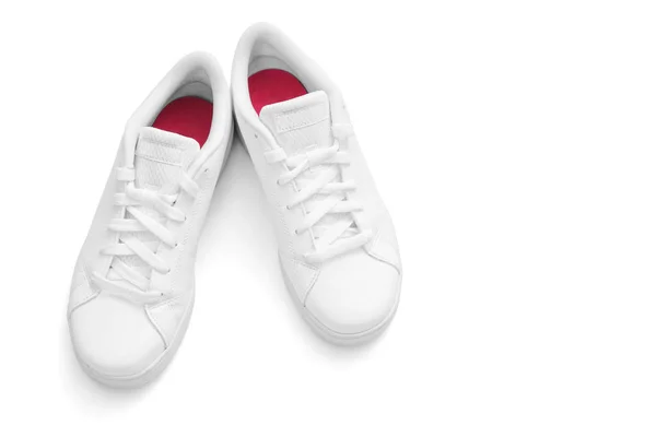 White Sneakers White Background Including Clipping Path — Stock Photo, Image