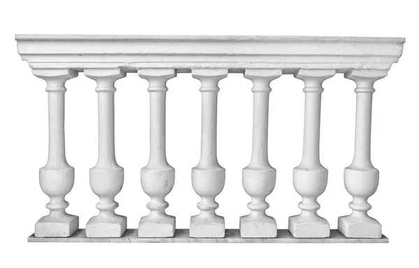Sample Classic Stone Balustrade Isolated White Background Including Clipping Path — Stock Photo, Image
