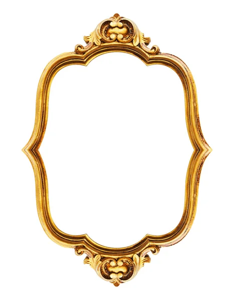 Klassische Antike Vergoldete Rahmen Isoliert Auf Weißem Hintergrund Einschließlich Clipping — Stockfoto