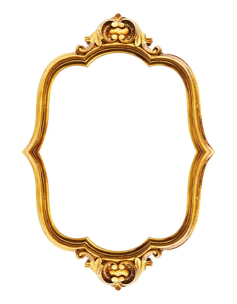 Classic Vintage Antique Gilded Frame Isolated White Background Including Clipping — Stock Photo, Image