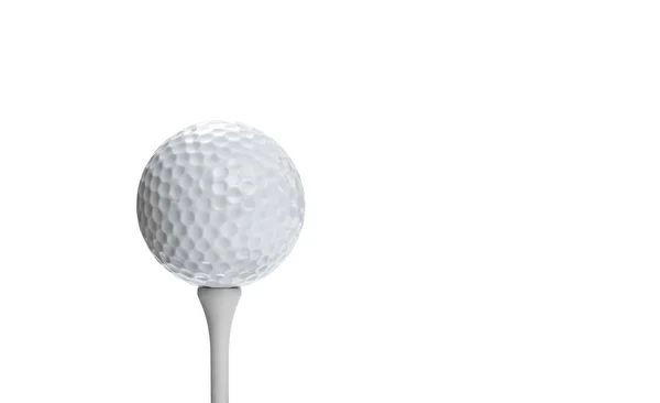 Golf Ball Tee Isolated White Background Included Clipping Path — Stock Photo, Image