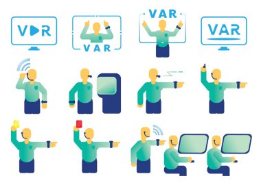 video assistant referee graphic element clipart