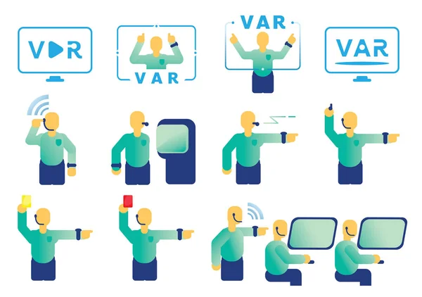 Video assistant referee graphic element — Stock Vector