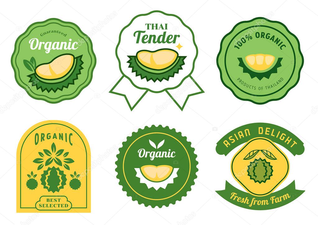 Thai durian stickers design