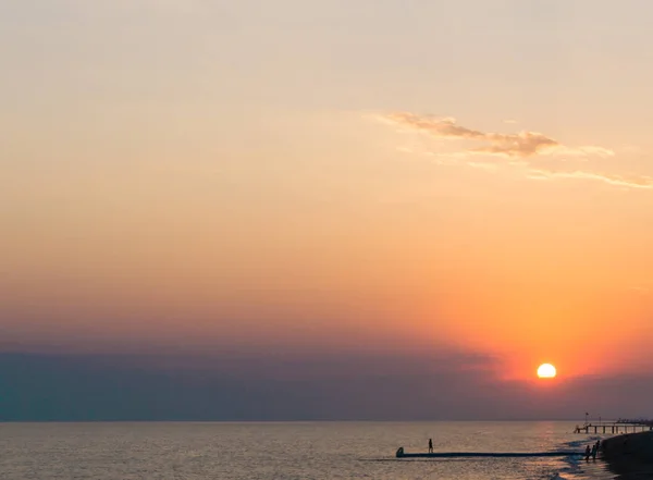 Sonnenuntergang, Sonnenaufgang Postkarte Meer — Stockfoto
