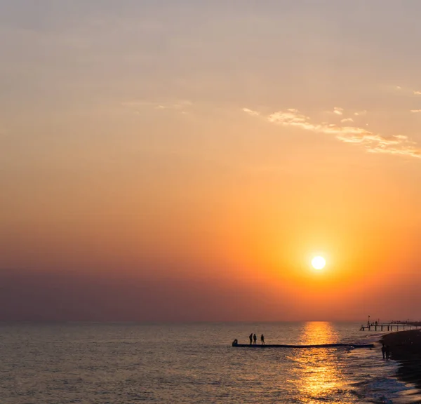 Sonnenuntergang, Sonnenaufgang Postkarte Meer — Stockfoto