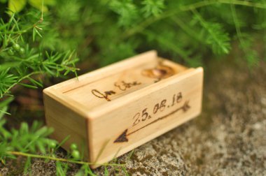 Caja de Paquete para bodas anillos y otros 