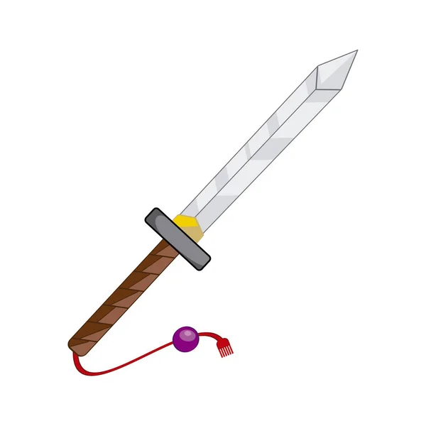 Karikatur Des Schwertes Isoliert — Stockvektor