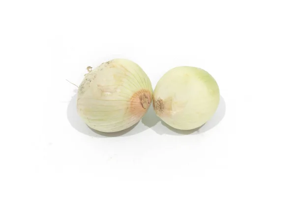 Two White Onions Isolated — Stock Photo, Image