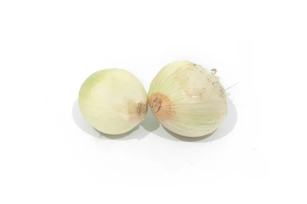 Two White Onions Isolated — Stock Photo, Image