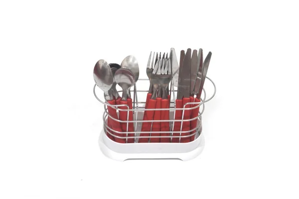 Cutlery Set Isolated White — Stock Photo, Image