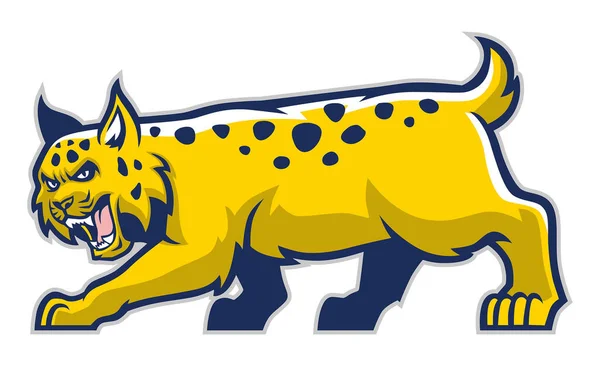 Vector Bobcat Wildcat Mascot — Stock Vector