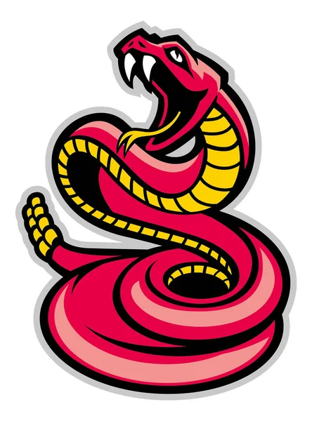 Vector Rattle Snake Mascot — Stock Vector