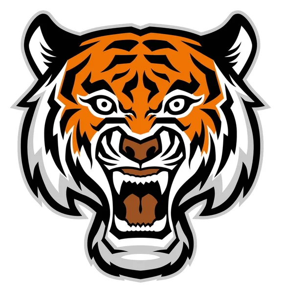 Vector Mascota Cabeza Tigre — Archivo Imágenes Vectoriales