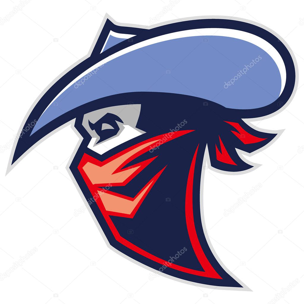 vector of cowboy bandit mascot