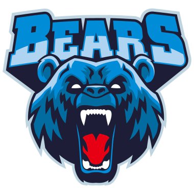 Kızgın ayı kafası maskotu