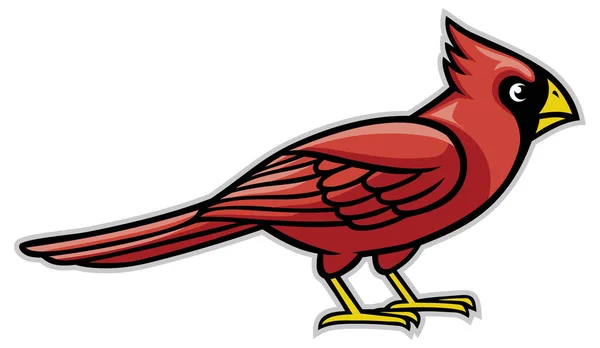 Vector Pájaro Cardinal Rojo — Archivo Imágenes Vectoriales