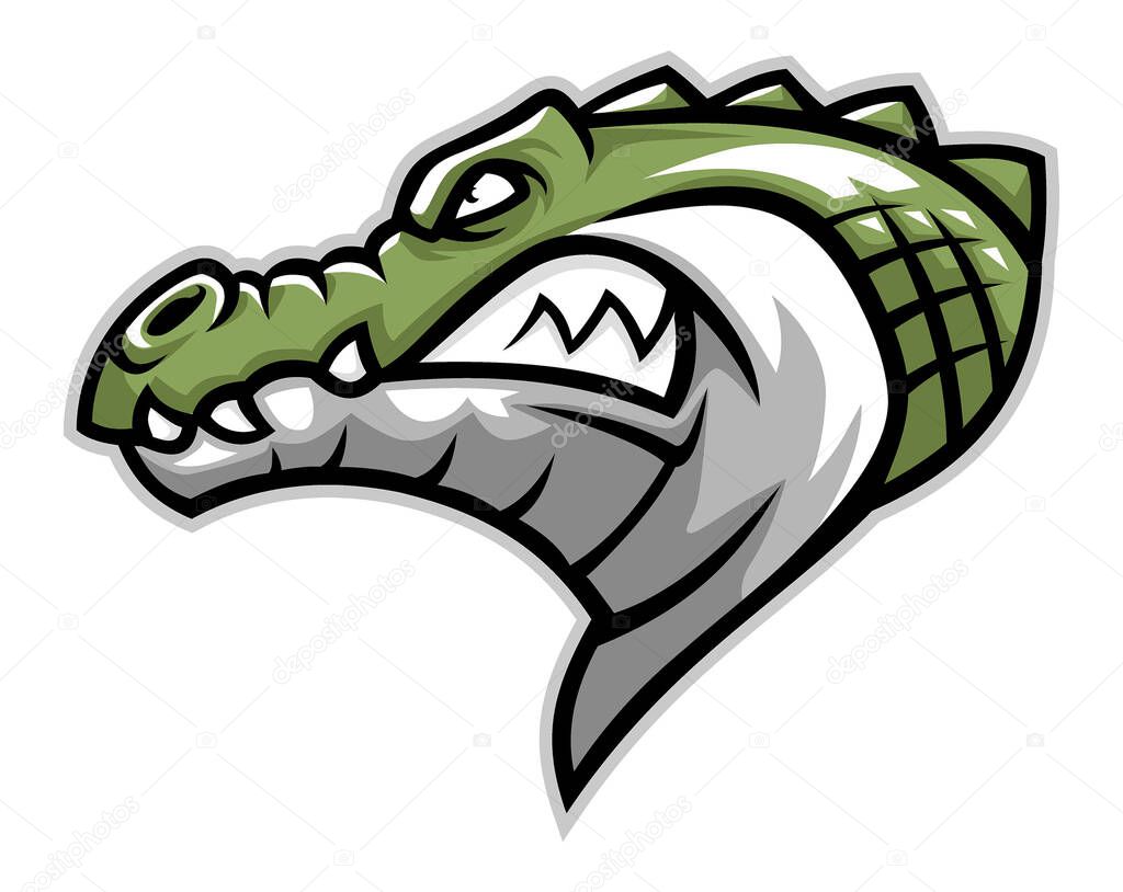 vector of crocodile head mascot