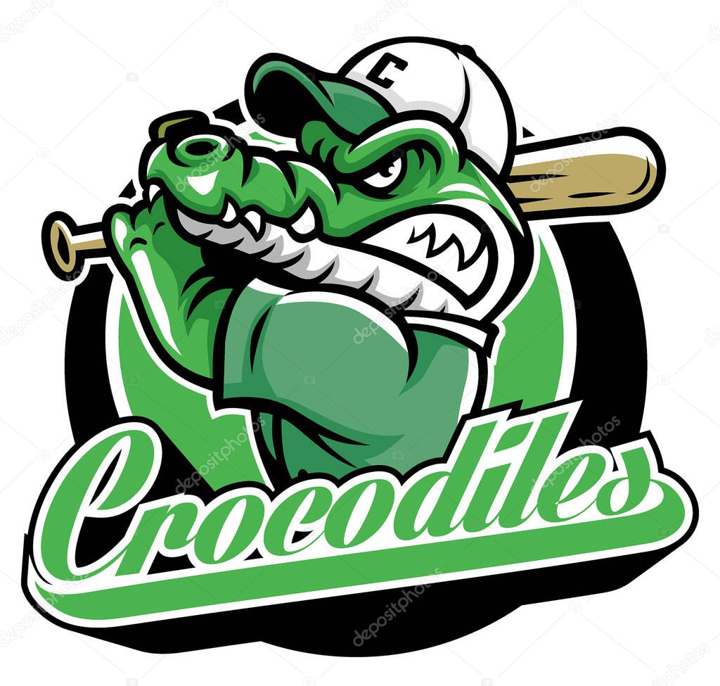 vector of crocodile mascot ba