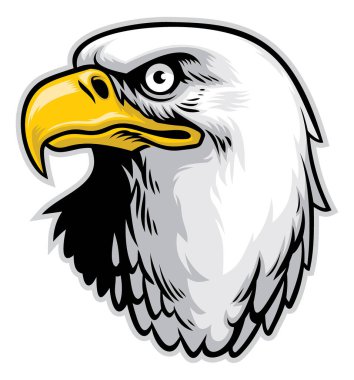 Kartal başlı maskotun vektörü