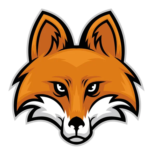 Vector Fox Head Mascot — Stock Vector