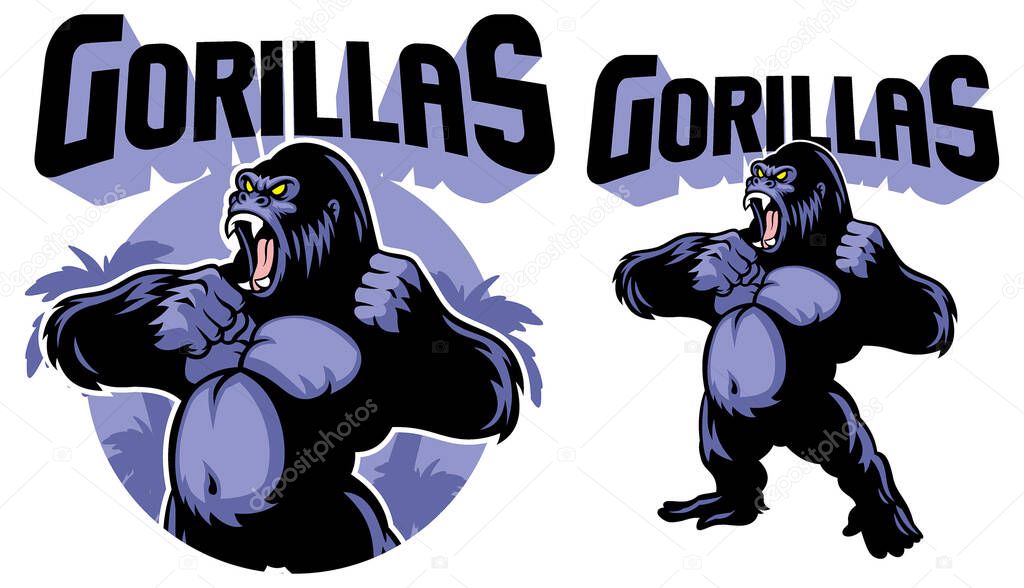 vector of Big Gorilla mascot