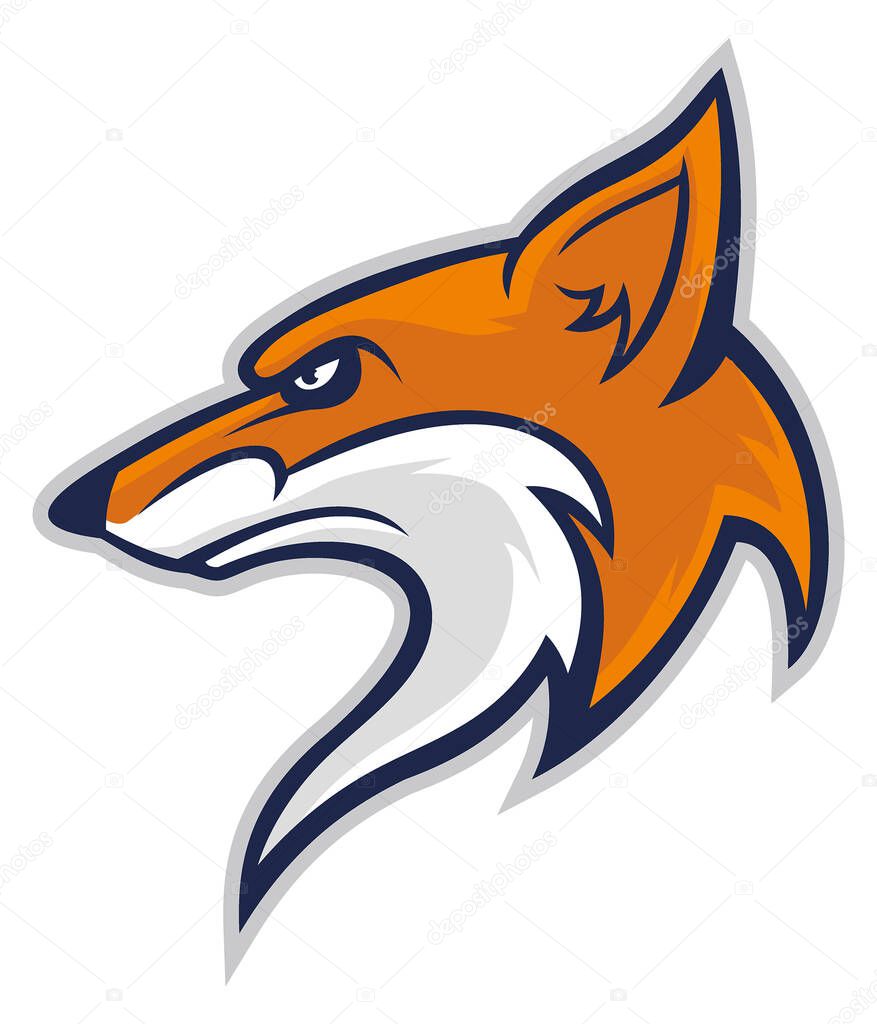 vector of fox head mascot