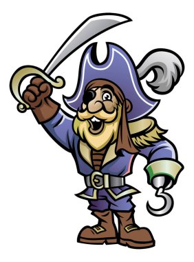 Korsan karikatür vektörü